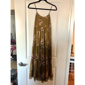 Olive green maxi dress